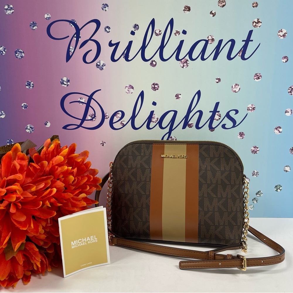 ⭐️HOST PICK MK LOGO STRIPE CROSSBODY DOME BAG